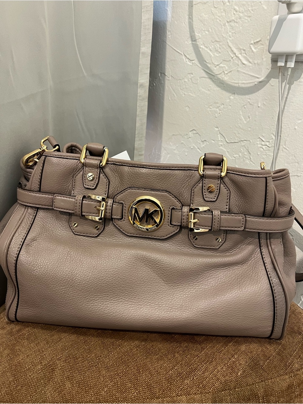 Michael Kors Hudson grey satchel bag